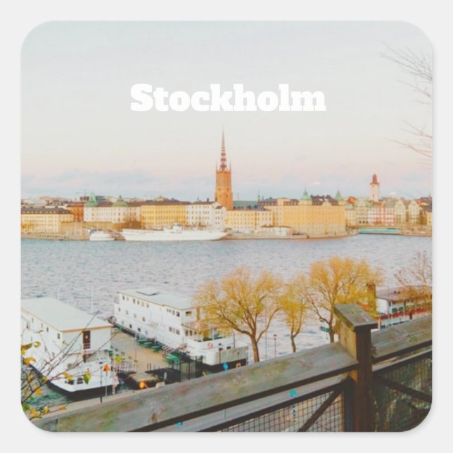 Stocholm, Sweden souvenir Square Sticker (Front)