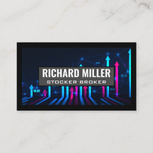 Stock Broker   Arrows Up   Finance Business Card