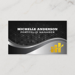 Stock Broker   Finance   Gold Stock Chart Business Card