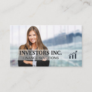 Stock Broker   Financial Business Woman Business Card