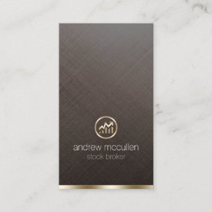 Stock Broker Gold Stock Chart Icon Business Card