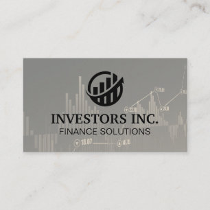 Stock Broker   Investments   Bar Chart Graph Logo Business Card