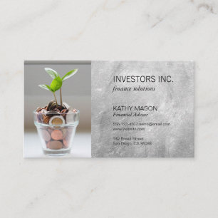 Stock Broker   Investments   Financial Growth Business Card