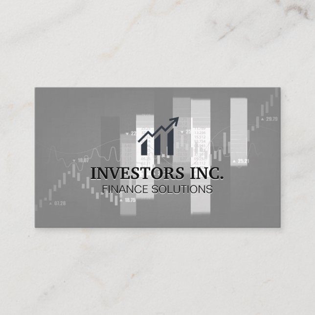 Stock Broker | Investments | Stock Market Graph Business Card (Front)
