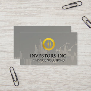 Stock Broker Logo   Investments   Stock Market Business Card