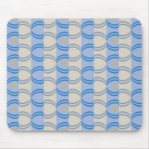 Stock Candystripe Blue Tan Mouse Mat