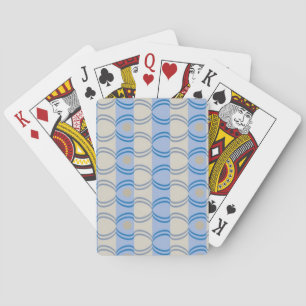 Stock Candystripe Blue Tan Playing Cards