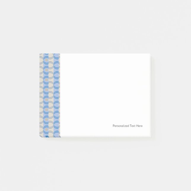 Stock Candystripe Blue Tan Post-it Notes (Front)