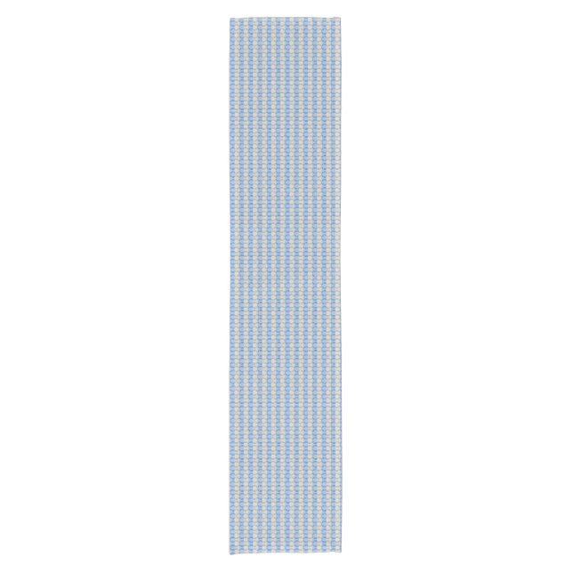 Stock Candystripe Blue Tan Short Table Runner (Front)
