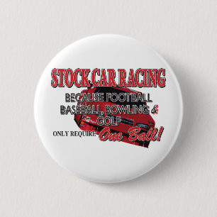 Stock Car Racing 6 Cm Round Badge