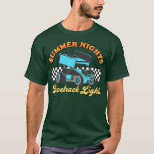 Stock Car Racing America Hot Summer Nights Racetra T-Shirt