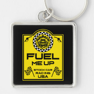 Stock Car Racing Gift Key Ring