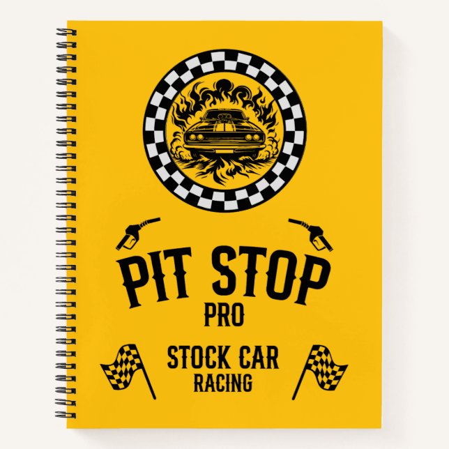 Stock Car Racing Gift Notebook (Front)
