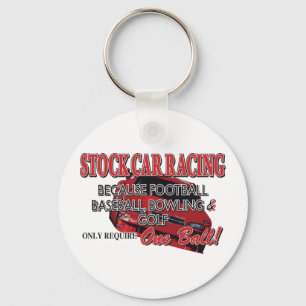 Stock Car Racing Key Ring