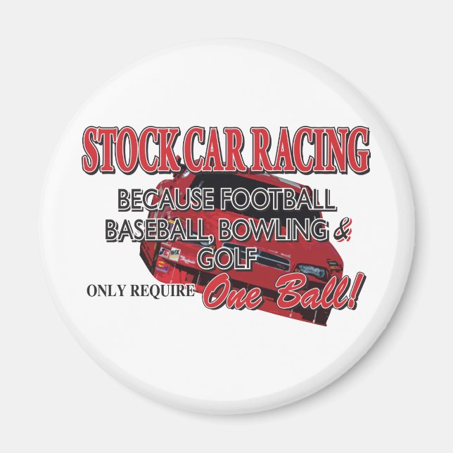 Stock Car Racing Magnet (Front)