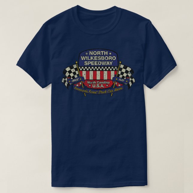 Stock Car Racing North Wilkesboro Speedway 1947  T-Shirt (Design Front)