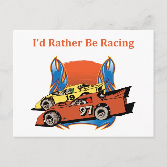 Stock Car Racing Postcard (Front)