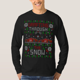 Stock Car Racing Race Fan Ugly Christmas Sweater P
