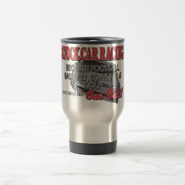 Stock Car Racing Travel Mug (Center)