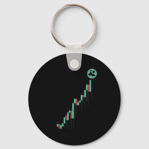 Stock Chart Decentraland MANA Coin Trading Crypto Key Ring