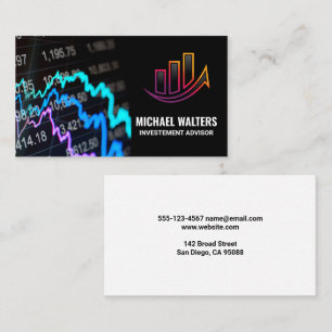 Stock Chart   Financial Logo Business Card