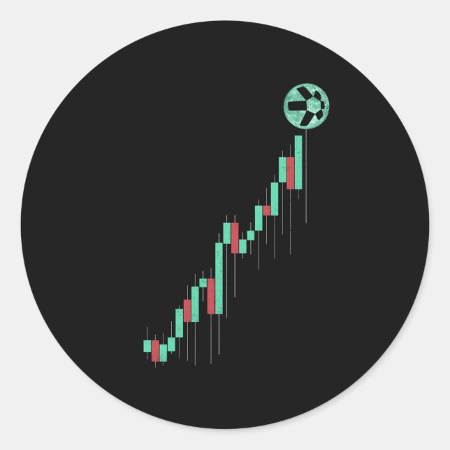 Stock Chart Quant QNT Coin Trading Crypto Token Classic Round Sticker (Front)