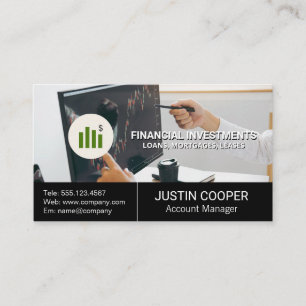 Stock Charts   Risk Management Business Card