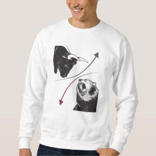 Stock Exchange Shares Market Bear Bull Prices Sweatshirt