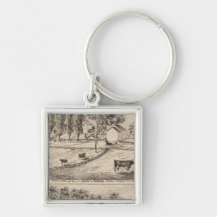 Stock farm in Orwell Vermont Key Ring
