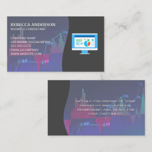 Stock Graph   Data Analyst Business Card