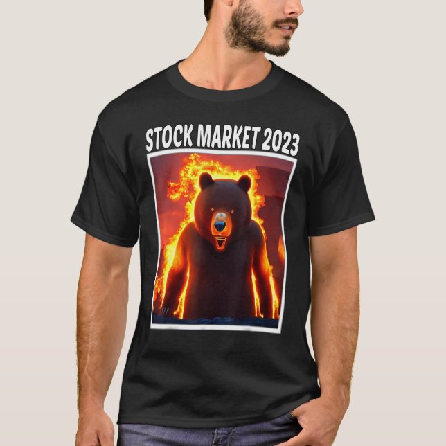 Stock Market 2023 Bear Market Crypto Trading Reces T-Shirt (Front)
