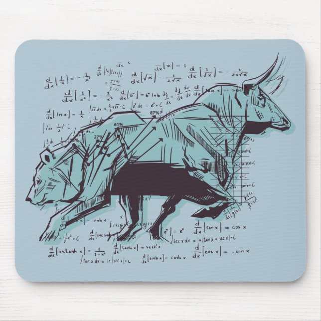 Stock Market Analysis Finance Mouse Mat (Front)