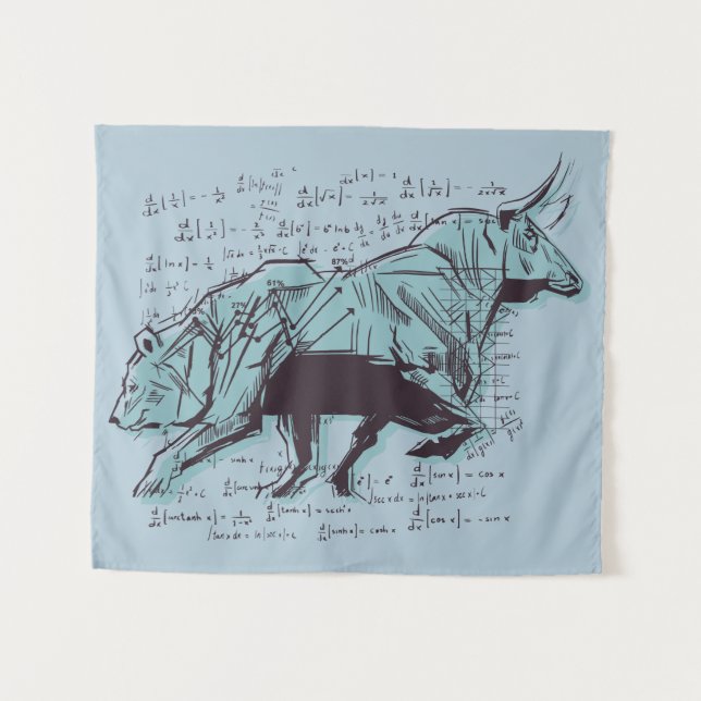 Stock Market Analysis Finance Tapestry (Front (Horizontal))