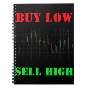 Stock Market Bar Chart Buy Low Sell High Notebook