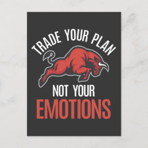 Stock Market Bull Day Trading Trader Investor Postcard