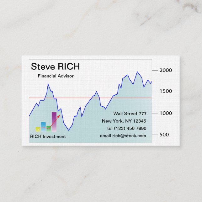 Stock market Business Card template (Front)