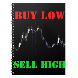 Stock Market Candlestick Chart Buy Low Sell High Notebook