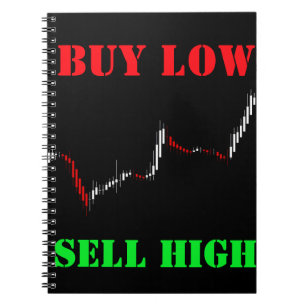 Stock Market Candlestick Chart Buy Low Sell High Notebook