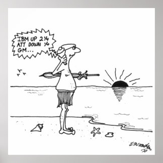 Stock Market Cartoon 4013 Poster