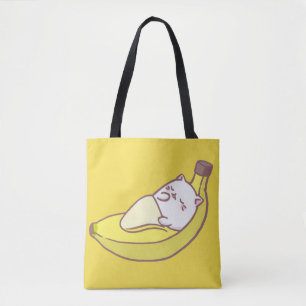 Stock market Cat Banana Tote Bag