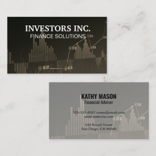 Stock Market Chart Background Business Card