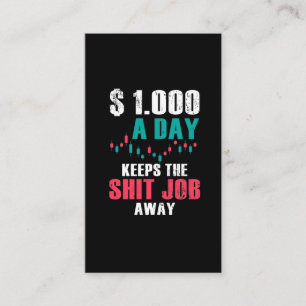 Stock Market Day Trading Trader Investor Quit Job Business Card
