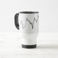 Stock Market Financial Chart Black and White 