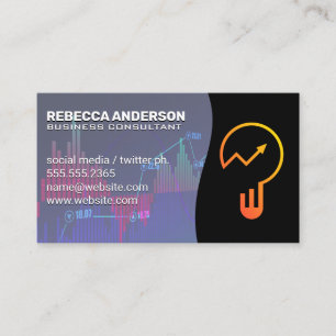Stock Market Financial Graph   Data Analyst  Business Card