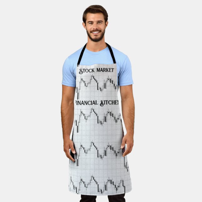 Stock Market Financial Kitchen Personalised Apron (Worn)