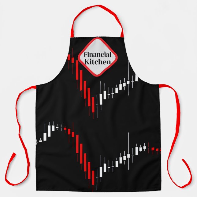 Stock Market Financial Kitchen Personalised Apron (Front)