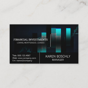 Stock Market Graph Business Card