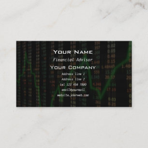 Stock market graph Business Card