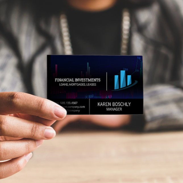 Stock Market Graph Finance Chart Business Card (Creator Uploaded)
