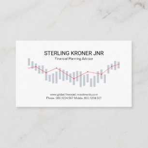 Stock Market Graph Financial Consultant Business Card